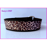 Halfcheck zwart panterprint